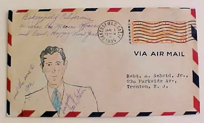 Us Zeppelin  Macon Cover  Crew Best Wishes Autograph Geo Fortier 1935 Jan 1 • $9.99