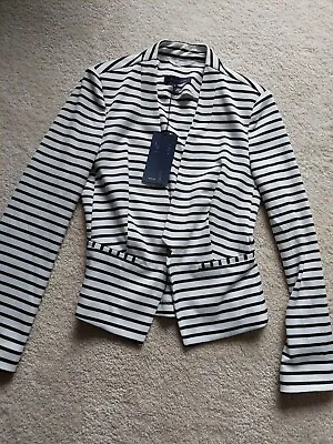 £10 • Buy M&S Bnwt New Smart Nautical Stripe Fitted Petite Size 6 Blazer Jacket