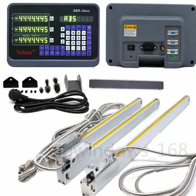 6  & 6 & 28  Linear Scale 3Axis Digital Readout DRO Display Kit Mill LatheUS • $260.27