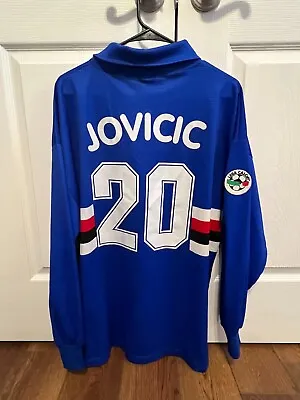 Sampdoria Zoran Jovicic #20 Match Worn Home Football Shirt 1998-99 Rare Asics • $180