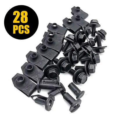 Engine Splash Shield Guard Bumper Hardware Kit Body Bolt Screw U-nut Clip Rivet1 • $10.99