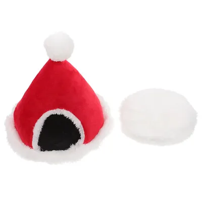 1pc Christmas Small Pet Bed Pet Sofa Bed Pet Tent Bed Hamster Sleeping Bed • £8.99