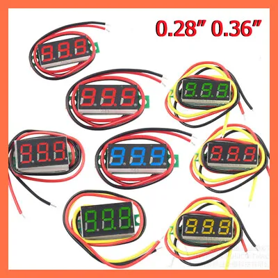 4.5V - 30V DC Mini 0.28 0.36  LED Digital Voltmeter Voltage Tester Panel Meter • $2.75