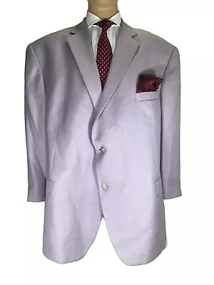 OAK HILL Men Light Purple Polyester Blend Sport Coat Blazer Jacket Sz 54/56R 3XL • $45