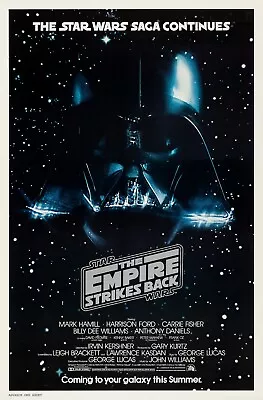 Art Print 1980 Promo Poster  Star Wars: Empire Strikes Back  80s Scifi Film Gift • $9.99