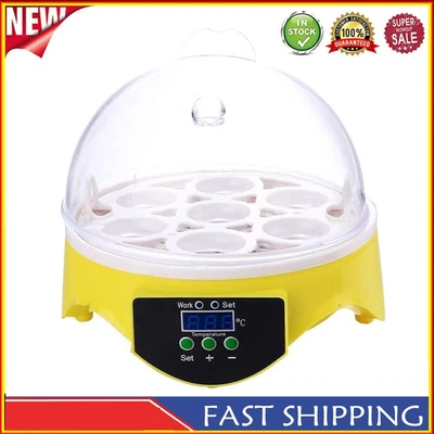 Mini 7 Egg Incubator Poultry Incubators Brooder Digital Temperature Control • £24.76