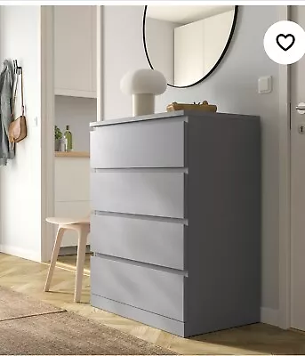 IKEA Malm Chest Of Drawers 4 Gray • £32.56