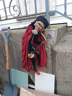 Antique MINSTREL Marionette  String  Puppet Folk Art Musician • $205