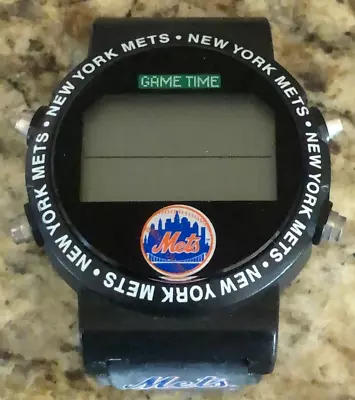 Vintage New York Mets Game Time Schedule Watch NY Mets Stainless Steel Back RARE • $10.95