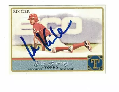 Ian Kinsler Signed Ip 2011 Topps Allen & Ginter's #246 Texas Ranger Auto • $19.99