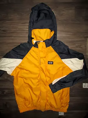 $59.49 • Buy Gill Men's Sailing Rain Coat Size XL Yellow Blue Zip Up Breathable Waterproof 