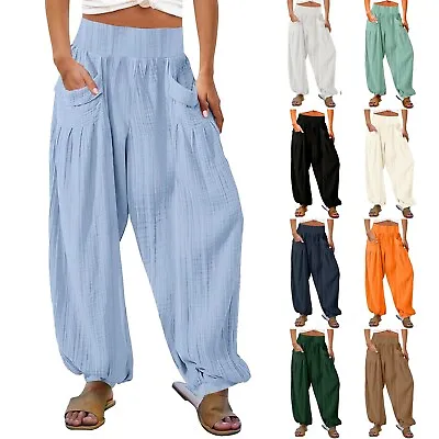Plus Size Women Harem Pants Ali Baba Baggy Aladdin Leggings Boho Hippy Trousers • $25.01