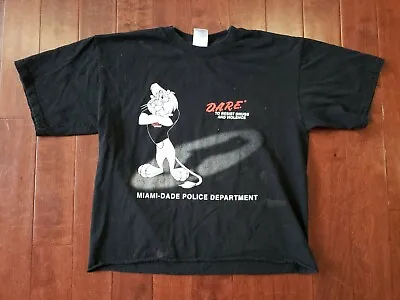 VTG Miami Dade Police Department DARE To Resist Drugs & Violence Shirt M Altered • $10.72