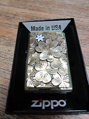 ZIPPO Trick Clover Ltd 0605/1000 Floating Frame Clover Leaf Hemp Leaf Lighter • $247.83