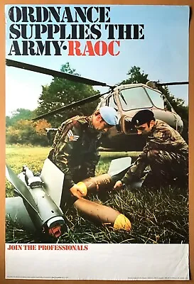 £10 • Buy Original 1974 British Army Recruiting Poster: Royal Army Ordnance Corps (raoc)
