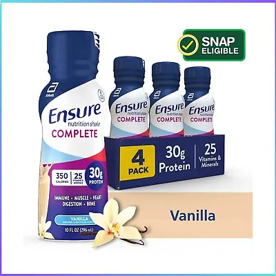 Ensure COMPLETE Nutrition Shake Vanilla 10 Fl Oz 4 Count • $39.98