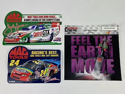 3 VTG MAC Tools Nascar Racing Sticker Decals Gordon Force Feel The Earth Move • $7.95