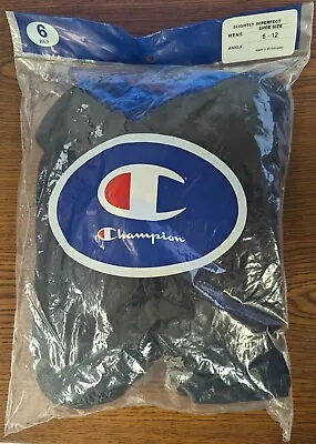 1pc CHAMPION PACK OF 6 PAIR OF MENS ANKLE SOCKS BLACK  SIZE 6-12 NEW IN PACKAGE • $15.99