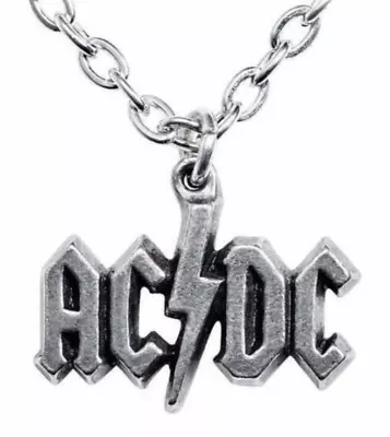 AC/DC: Lightning Logo Pendant Necklace Boxed Let There Be Rock Alchemy England • £13.45