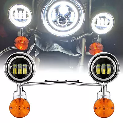 $169.99 • Buy Passing Turn Signal Spot Light Bar Kit For Yamaha V-star XVS 650 950 1100 1300