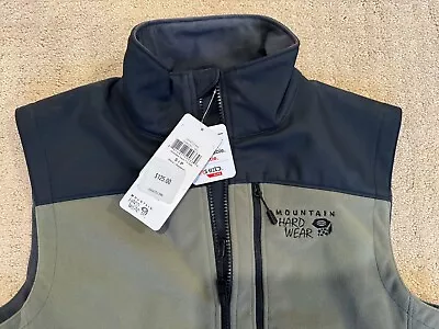 Mountain Hardwear Vest Mens Small S Olive Tech 2 Full Zip Jacket • $85