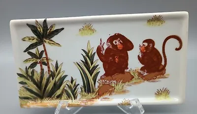 Amita Cute Monkey Family Trinket Soap Jewelry Dish Jungle Scene • $28