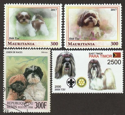 £4.34 • Buy SHIH TZU ** Int'l Dog Postage Stamp  Art Collection ** Unique Gift Idea **