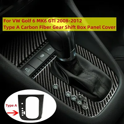 Carbon Fiber Gear Shift Box Panel Cover For VW Golf 6 MK6 GTI 2008-2012 Type A • $14.81