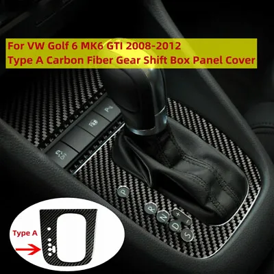 FOR VW Golf 6 MK6 GTI 2008-2012 Type A Carbon Fiber Gear Shift Box Panel Cover • $15.66