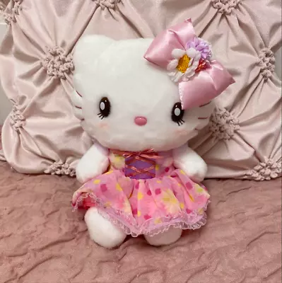 Sanrio Hello Kitty Plush Pink Dress Flower Universal Studios Japan USJ • $94.35