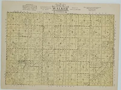 1922 Walker Township Plat Map Platte County Nebraska Original • $24.99