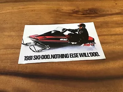 Vintage 1981 Ski Doo Nothing Else Will Doo Sales Brochure - Canadian Seller • $11.13