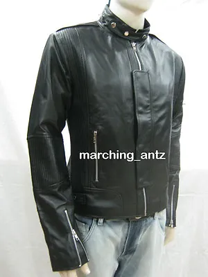 TAILOR CUSTOM MADE DESIGNER DAFT PUNK 100% Real Leather Jacket ROCK ALL SIZE MEN • $189