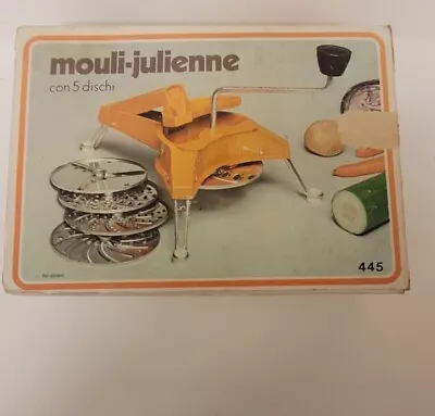 Vintage 70's Moulinex 445. Mouli- Julienne. 5 Disc Slicer  Shredder And Grater • $30.99