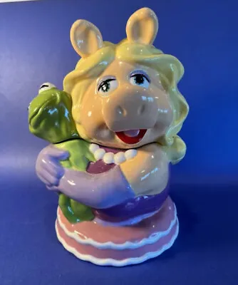 Disney Muppets MISS PIGGY Hugging KERMIT The Frog Westland Cookie Jar Item 11693 • $89.98