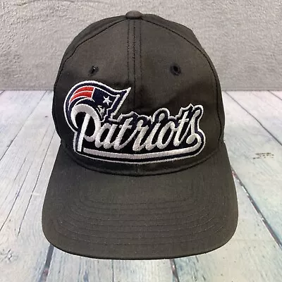 New England Patriots Starter Hat Ball Cap Black NFL Snapback Football Vintage • $24.99