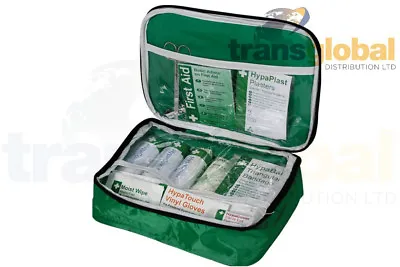 Travel First Aid Kit In Nylon Case / Bag Compact Vehicle PCV - Safety First Aid • £18.95