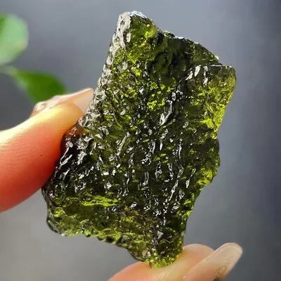 117CT Moldavite Genuine Raw Moldavite Crystal From Czech Republic PICcertificate • $1.25