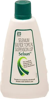 Selsun Suspension Anti Dandruff Shampoo Clears Away Dandruff Flakes 120 Ml • £9