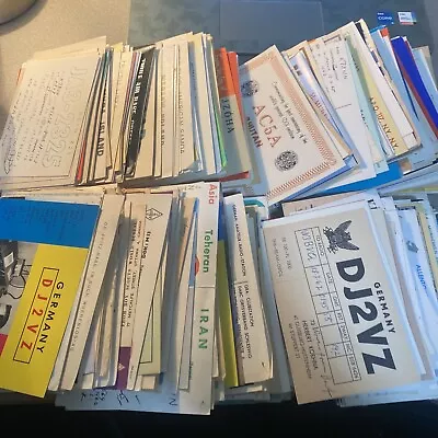 Large Lot Of (550)  Vintage  Cb Radio Qsl Cards    1959-1969 Many Countries • $75