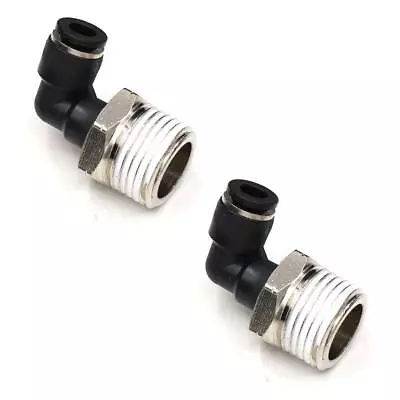 1/2 Npt Push To Connect Air Fitting 1/4 Inch OD Tubing Elbow Air Line Quick C • $12.75