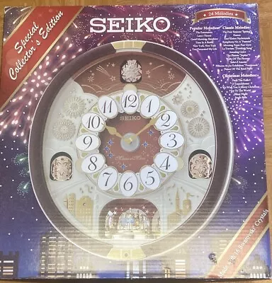 Seiko Melodies In Motion Wall Clock With Swarovski Crystals Special Edition • $240