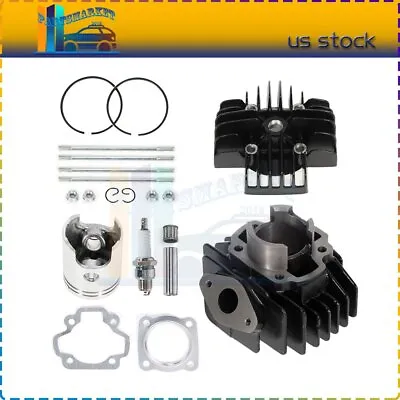 For 1981-2009 Yamaha PW50 60cc Cylinder Piston Gasket Head Top End Kit • $41.55