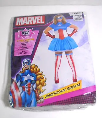 Sealed Marvel American Dream Costume Sexy Captain America Costume Adult Plus Siz • $14.99