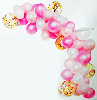 $18.72 • Buy Baby Shower Birthday Party Bautizo Mis 15 Balloon Garland Arch Kit Pink Princess
