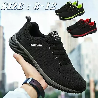 Men's Casual Sneakers Athletic Sports Comfortable Running Tennis Shoes Size 8-13 • £17.99