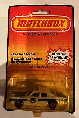 MATCHBOX POLICE CAR MB10  White NEW In BP MACAO 1983 • $19.99