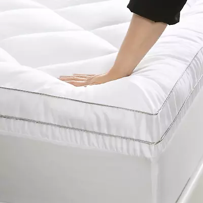 Mattress Topper Queen Size Thickened Mattress Pad Quilted With 900GSM Down A... • $43.02