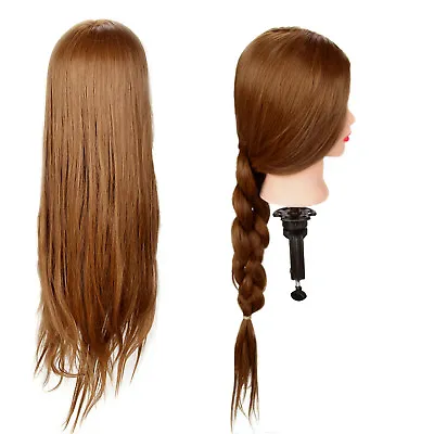 26  Salon Hair Practice Training Head Mannequin Hairdressing Doll + Clamp • £12.69