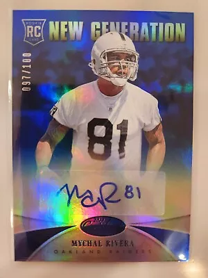 2013 Certified Mirror Blue Signatures /100 Mychal Rivera #283 Rookie Auto RC • $7.49